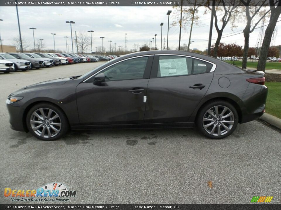 2020 Mazda MAZDA3 Select Sedan Machine Gray Metallic / Greige Photo #4