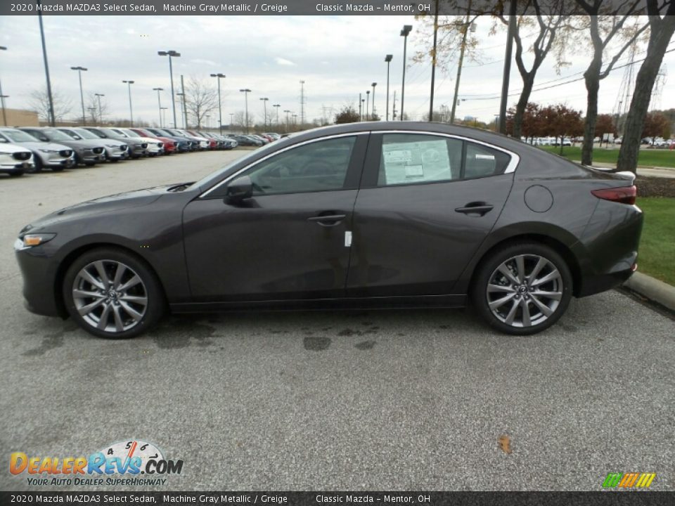 2020 Mazda MAZDA3 Select Sedan Machine Gray Metallic / Greige Photo #4