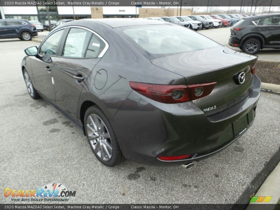 2020 Mazda MAZDA3 Select Sedan Machine Gray Metallic / Greige Photo #5