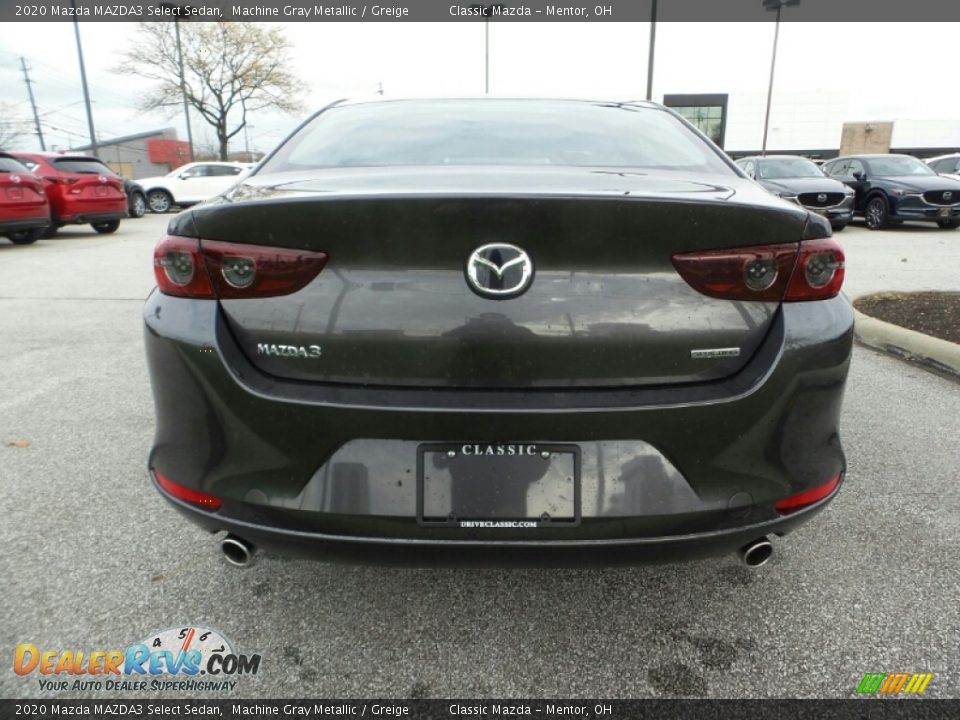 2020 Mazda MAZDA3 Select Sedan Machine Gray Metallic / Greige Photo #6
