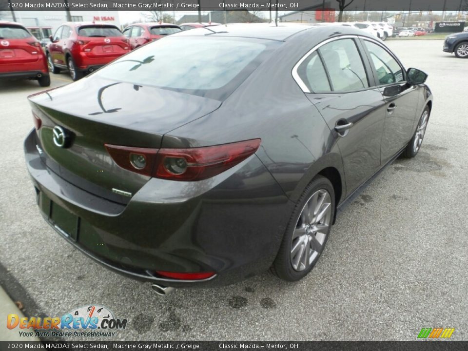 2020 Mazda MAZDA3 Select Sedan Machine Gray Metallic / Greige Photo #7