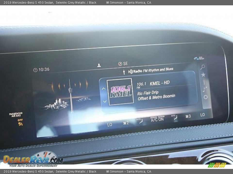 2019 Mercedes-Benz S 450 Sedan Selenite Grey Metallic / Black Photo #12