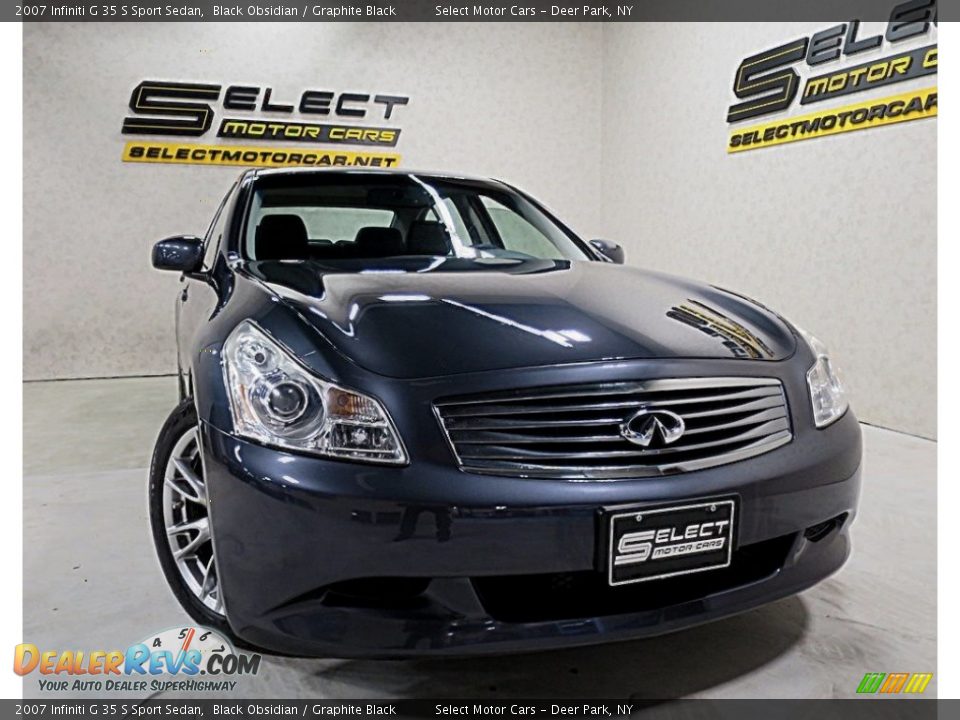 2007 Infiniti G 35 S Sport Sedan Black Obsidian / Graphite Black Photo #11