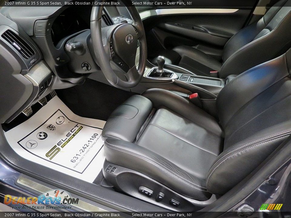 2007 Infiniti G 35 S Sport Sedan Black Obsidian / Graphite Black Photo #14