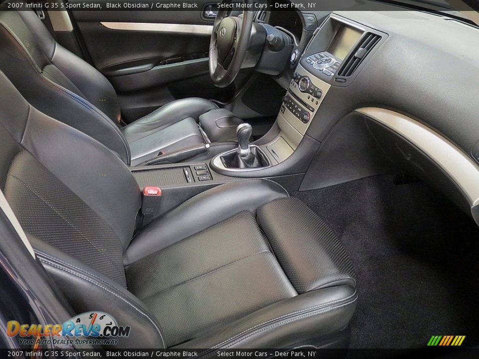 2007 Infiniti G 35 S Sport Sedan Black Obsidian / Graphite Black Photo #16