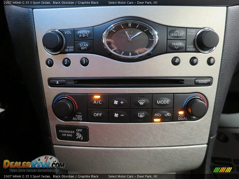 2007 Infiniti G 35 S Sport Sedan Black Obsidian / Graphite Black Photo #23