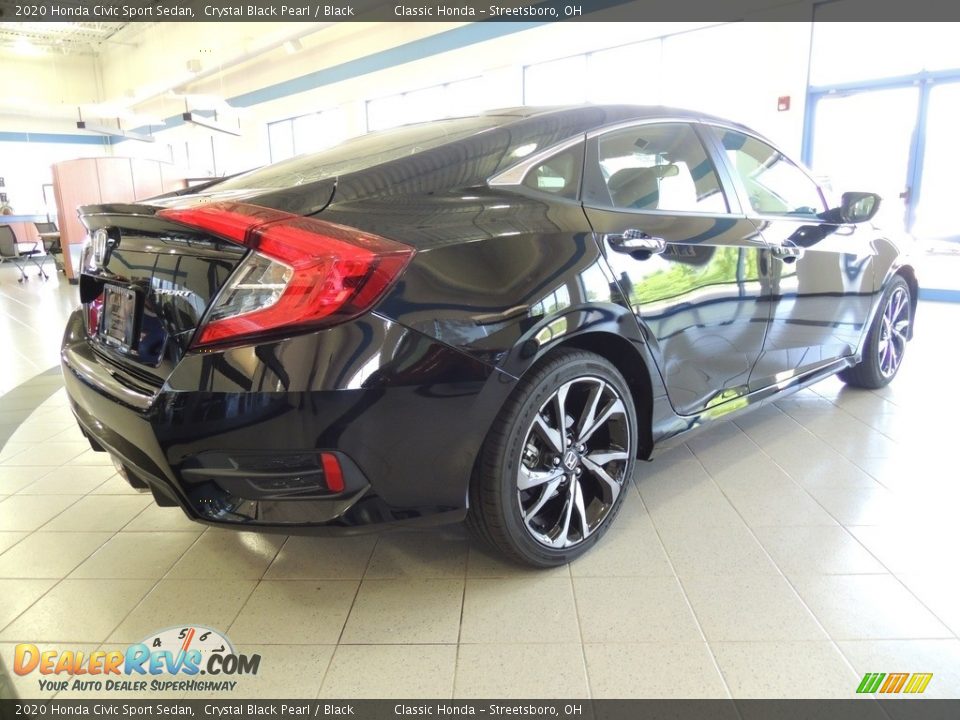 2020 Honda Civic Sport Sedan Crystal Black Pearl / Black Photo #5