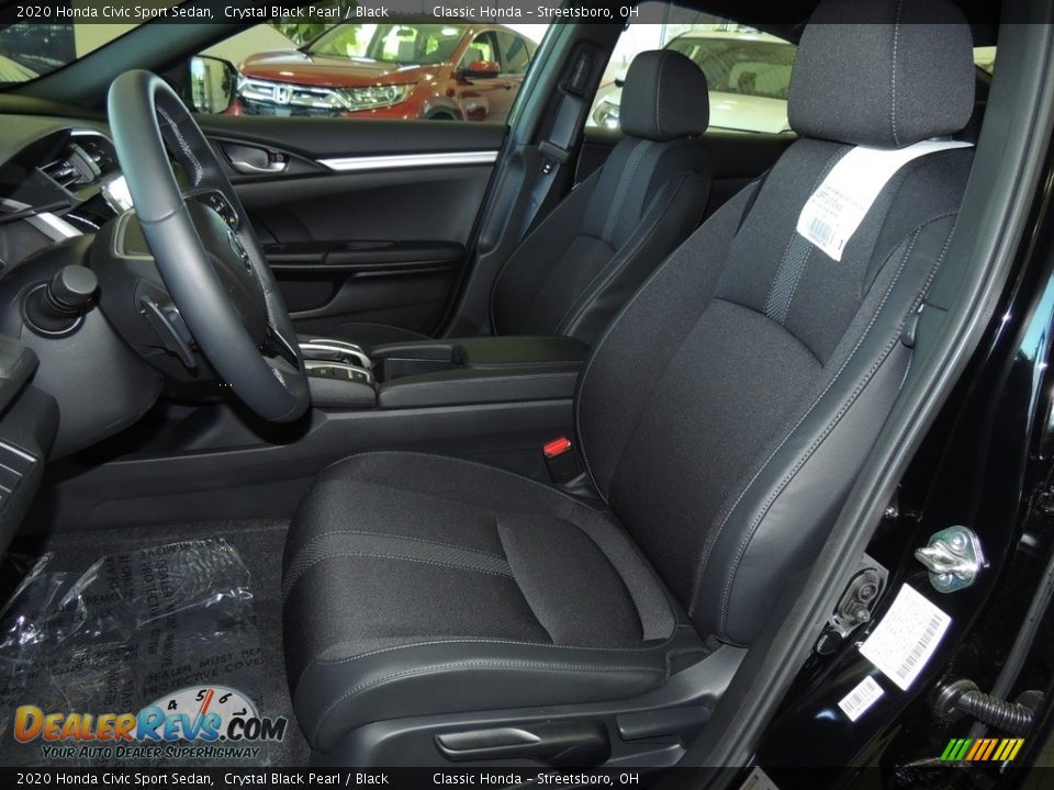 2020 Honda Civic Sport Sedan Crystal Black Pearl / Black Photo #12