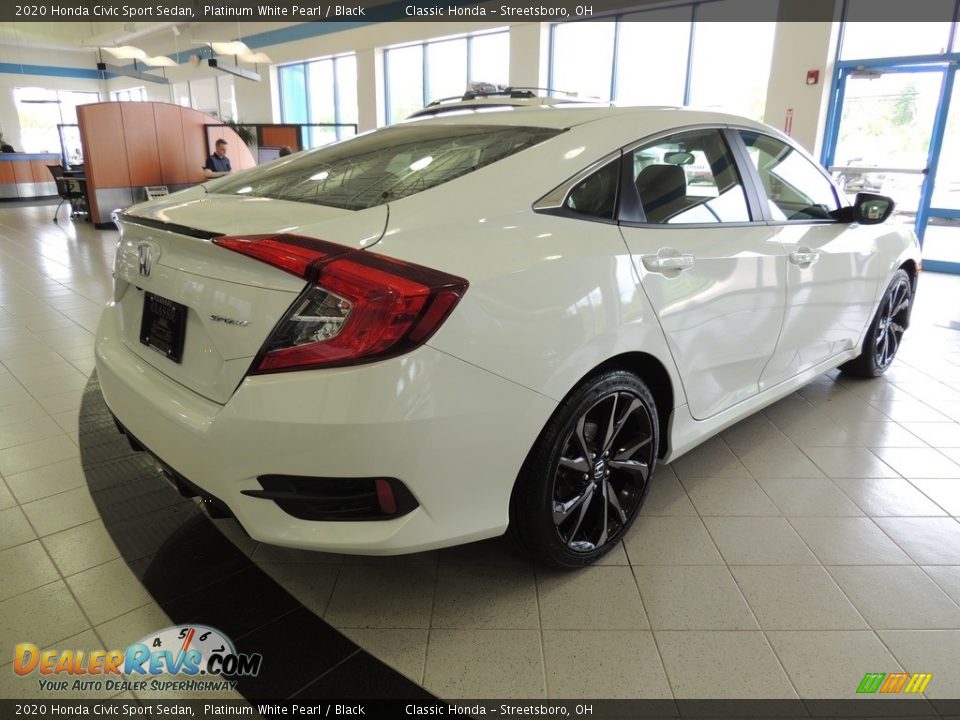 2020 Honda Civic Sport Sedan Platinum White Pearl / Black Photo #5