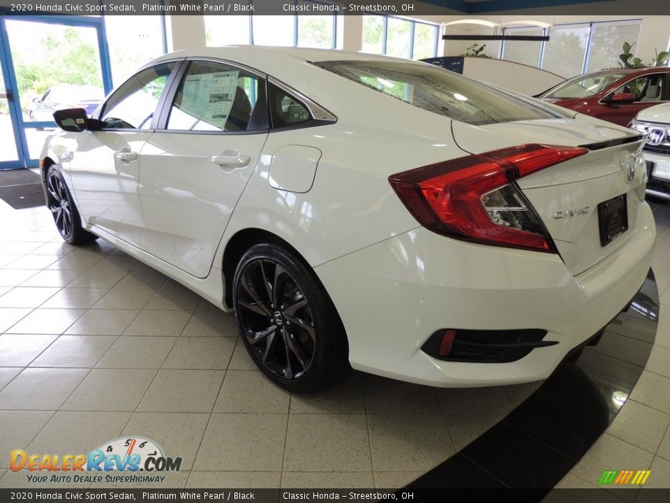 2020 Honda Civic Sport Sedan Platinum White Pearl / Black Photo #8