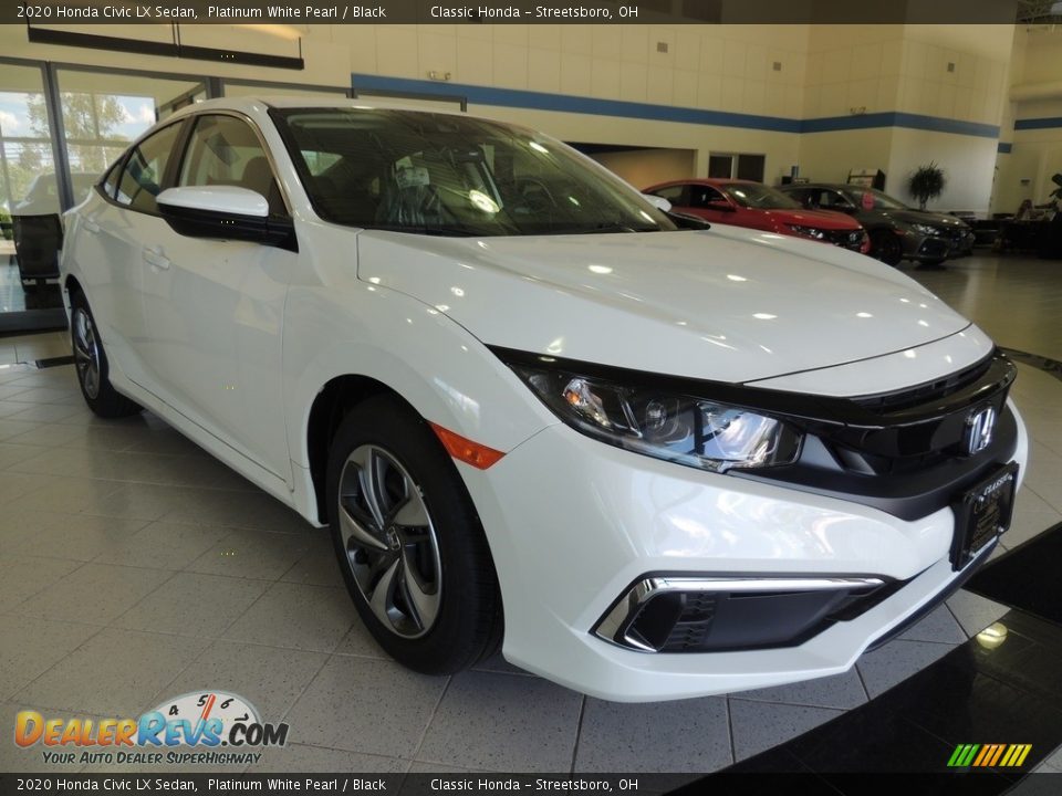 2020 Honda Civic LX Sedan Platinum White Pearl / Black Photo #3
