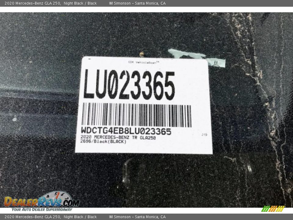 2020 Mercedes-Benz GLA 250 Night Black / Black Photo #11
