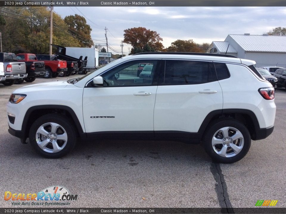 2020 Jeep Compass Latitude 4x4 White / Black Photo #6