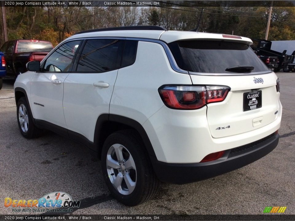 2020 Jeep Compass Latitude 4x4 White / Black Photo #7