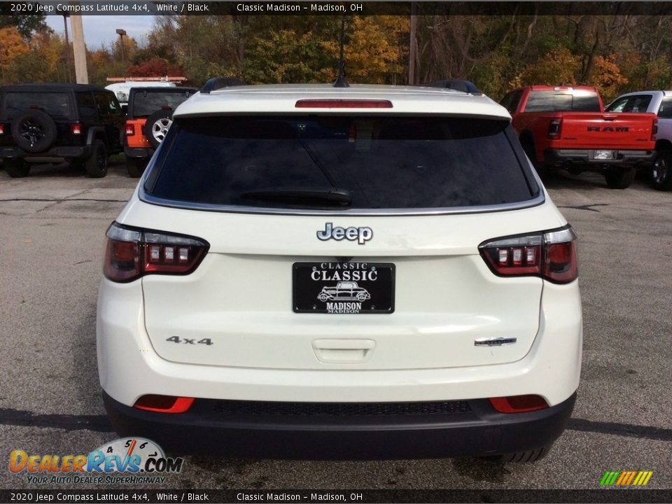 2020 Jeep Compass Latitude 4x4 White / Black Photo #8