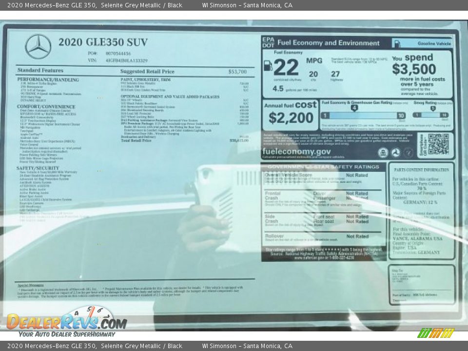 2020 Mercedes-Benz GLE 350 Selenite Grey Metallic / Black Photo #10