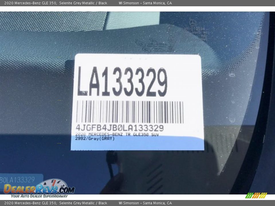 2020 Mercedes-Benz GLE 350 Selenite Grey Metallic / Black Photo #11