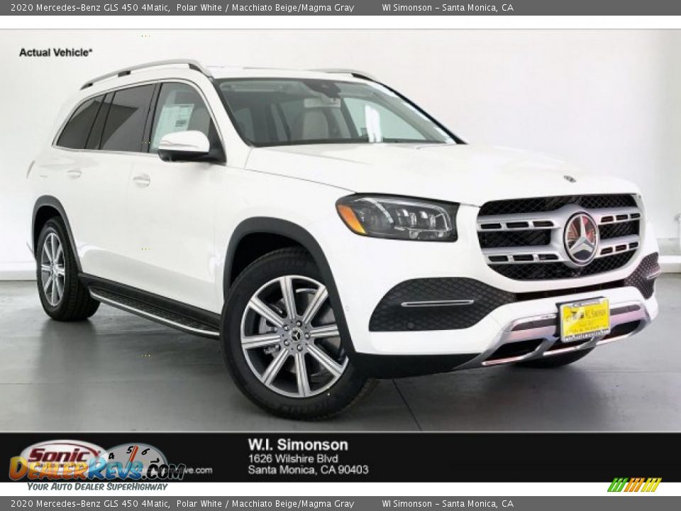 2020 Mercedes-Benz GLS 450 4Matic Polar White / Macchiato Beige/Magma Gray Photo #1