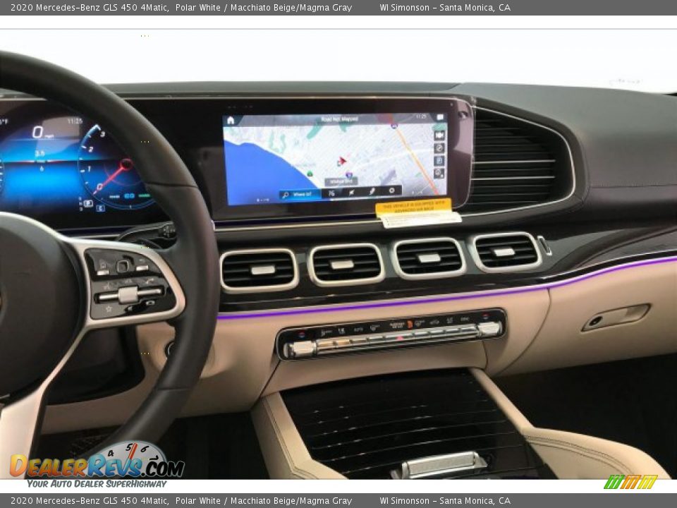 2020 Mercedes-Benz GLS 450 4Matic Polar White / Macchiato Beige/Magma Gray Photo #6