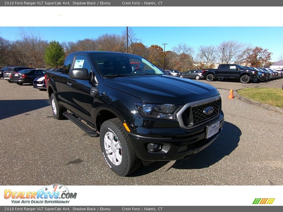 2019 Ford Ranger XLT SuperCab 4x4 Shadow Black / Ebony Photo #1