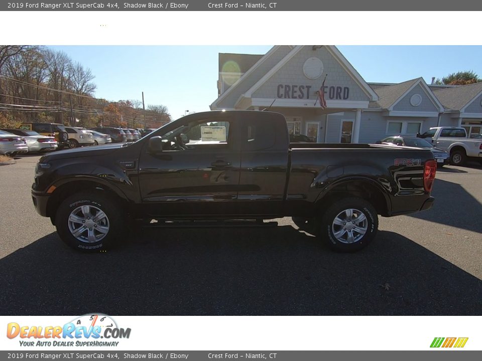 2019 Ford Ranger XLT SuperCab 4x4 Shadow Black / Ebony Photo #4