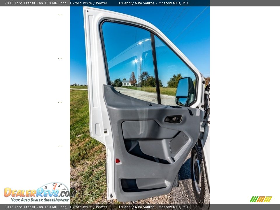 2015 Ford Transit Van 150 MR Long Oxford White / Pewter Photo #20