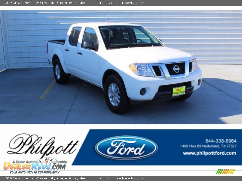 2019 Nissan Frontier SV Crew Cab Glacier White / Steel Photo #1