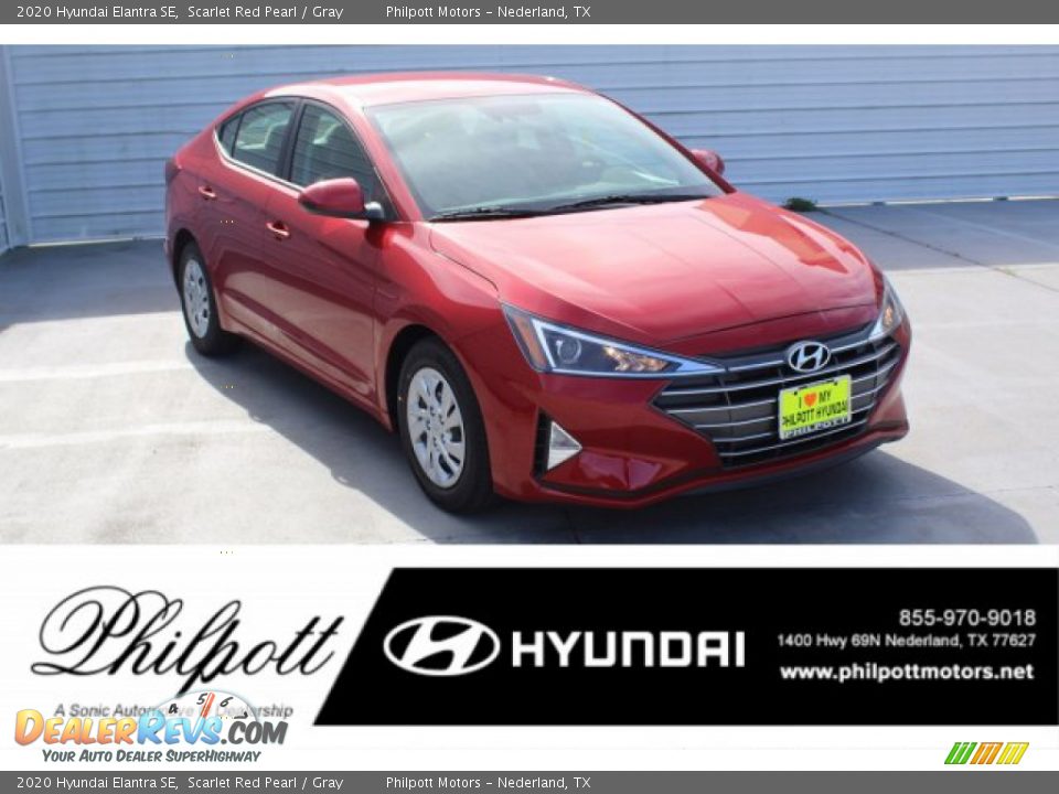 2020 Hyundai Elantra SE Scarlet Red Pearl / Gray Photo #1