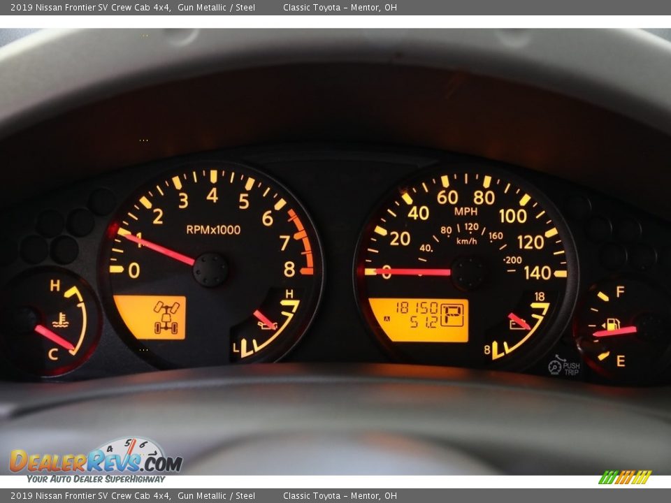 2019 Nissan Frontier SV Crew Cab 4x4 Gun Metallic / Steel Photo #8