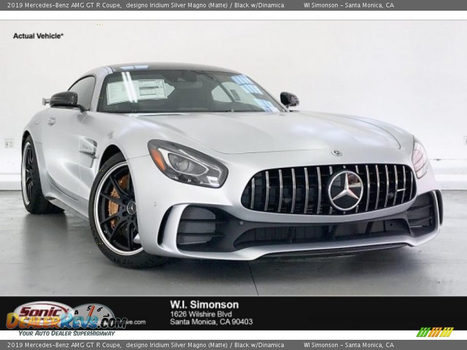 2019 Mercedes-Benz AMG GT R Coupe designo Iridium Silver Magno (Matte) / Black w/Dinamica Photo #1