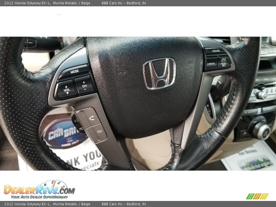 2012 Honda Odyssey EX-L Mocha Metallic / Beige Photo #11