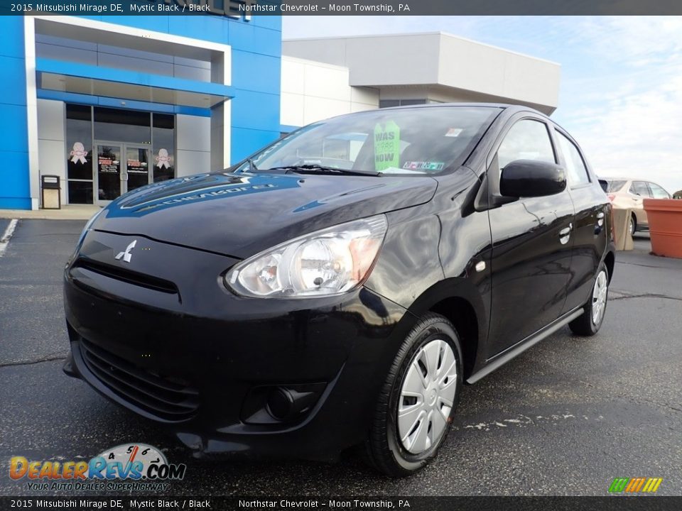 2015 Mitsubishi Mirage DE Mystic Black / Black Photo #2