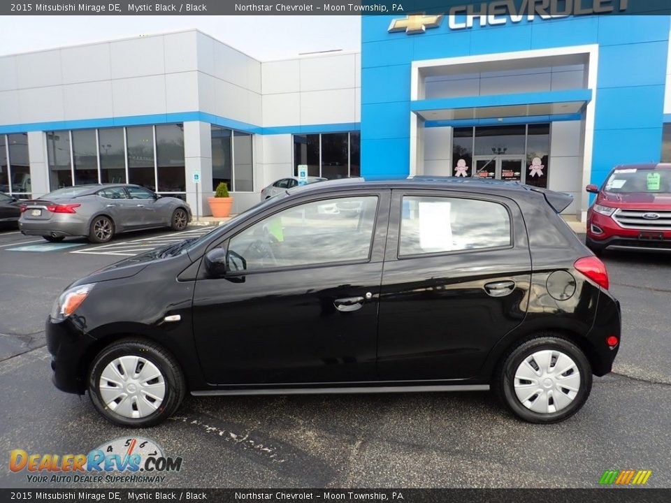 2015 Mitsubishi Mirage DE Mystic Black / Black Photo #3