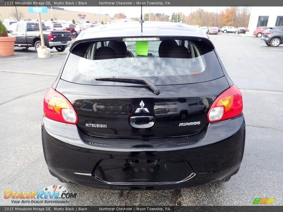 2015 Mitsubishi Mirage DE Mystic Black / Black Photo #6