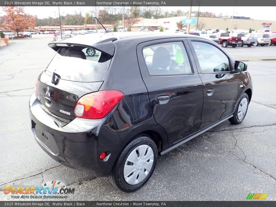 2015 Mitsubishi Mirage DE Mystic Black / Black Photo #9