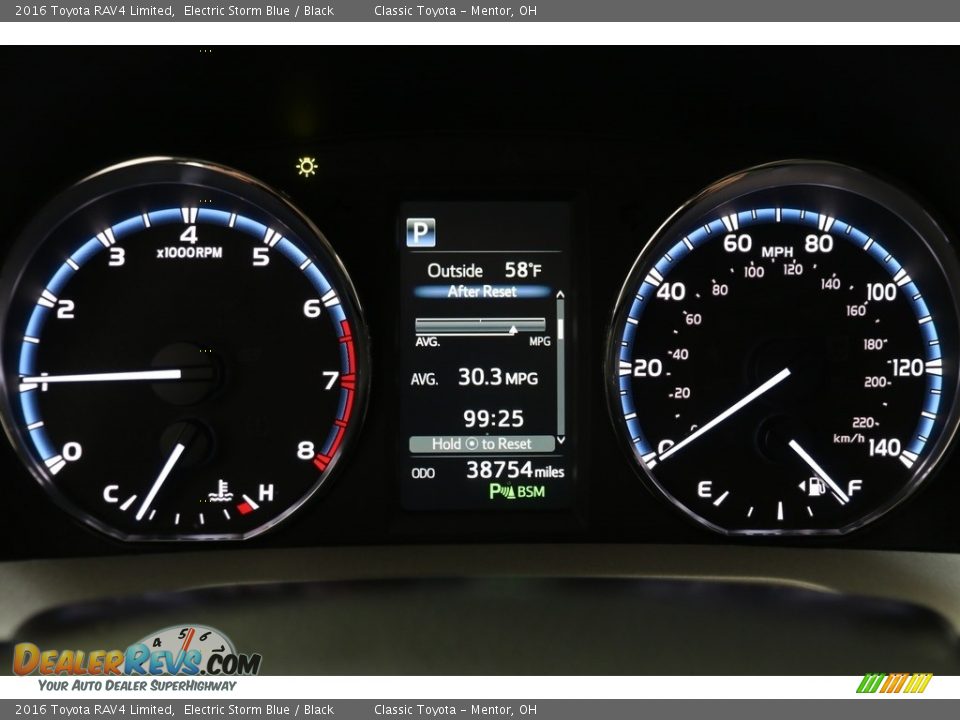 2016 Toyota RAV4 Limited Electric Storm Blue / Black Photo #8