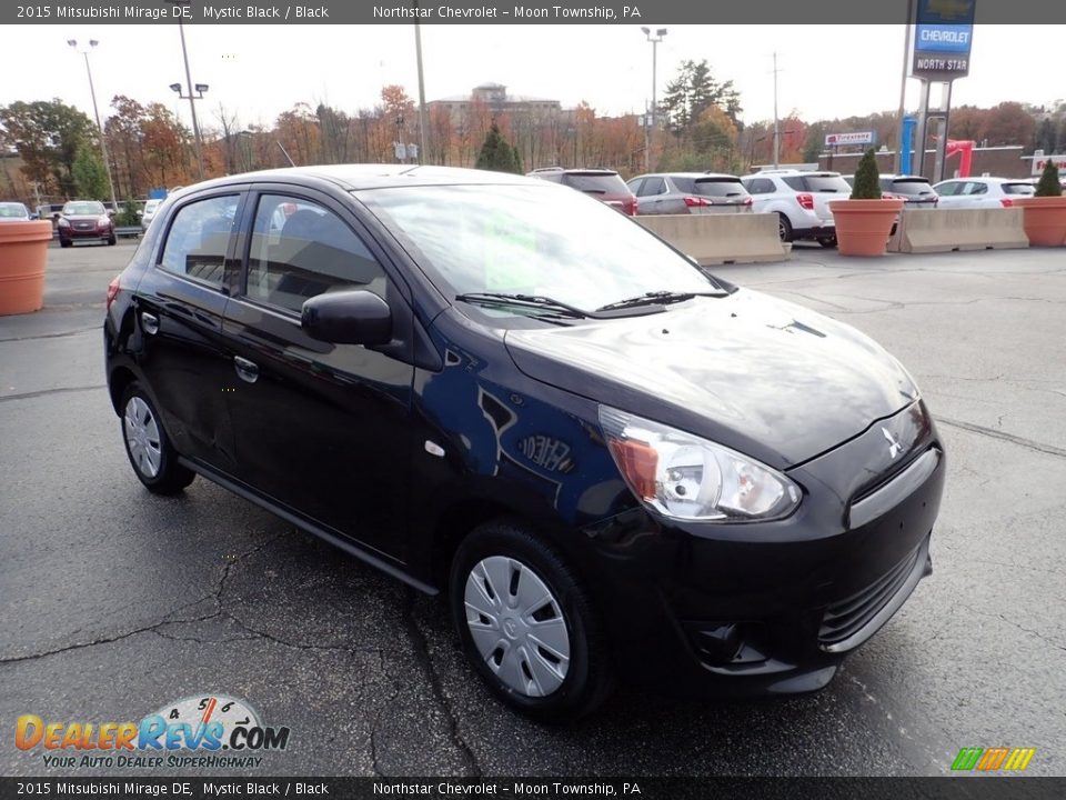 2015 Mitsubishi Mirage DE Mystic Black / Black Photo #11