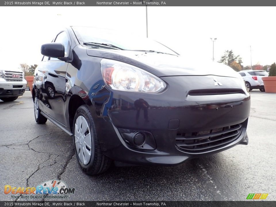 2015 Mitsubishi Mirage DE Mystic Black / Black Photo #12