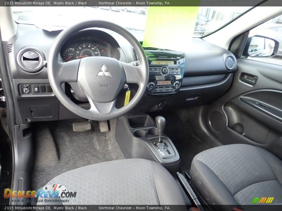 2015 Mitsubishi Mirage DE Mystic Black / Black Photo #22