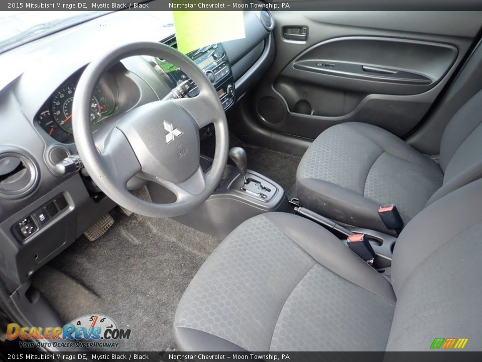 2015 Mitsubishi Mirage DE Mystic Black / Black Photo #26