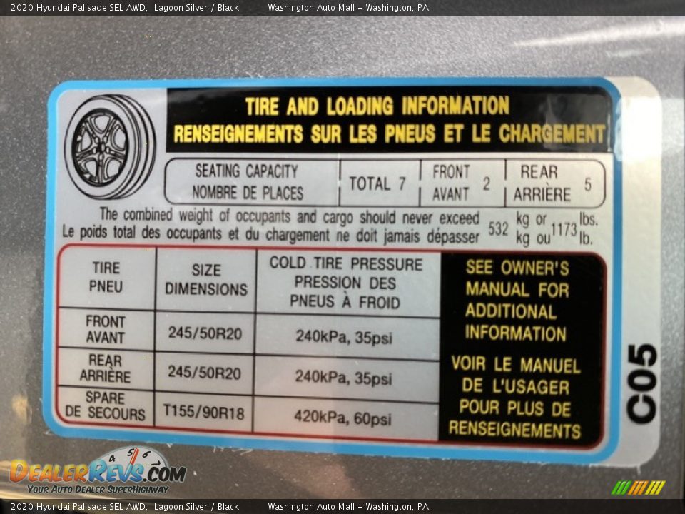 2020 Hyundai Palisade SEL AWD Lagoon Silver / Black Photo #9