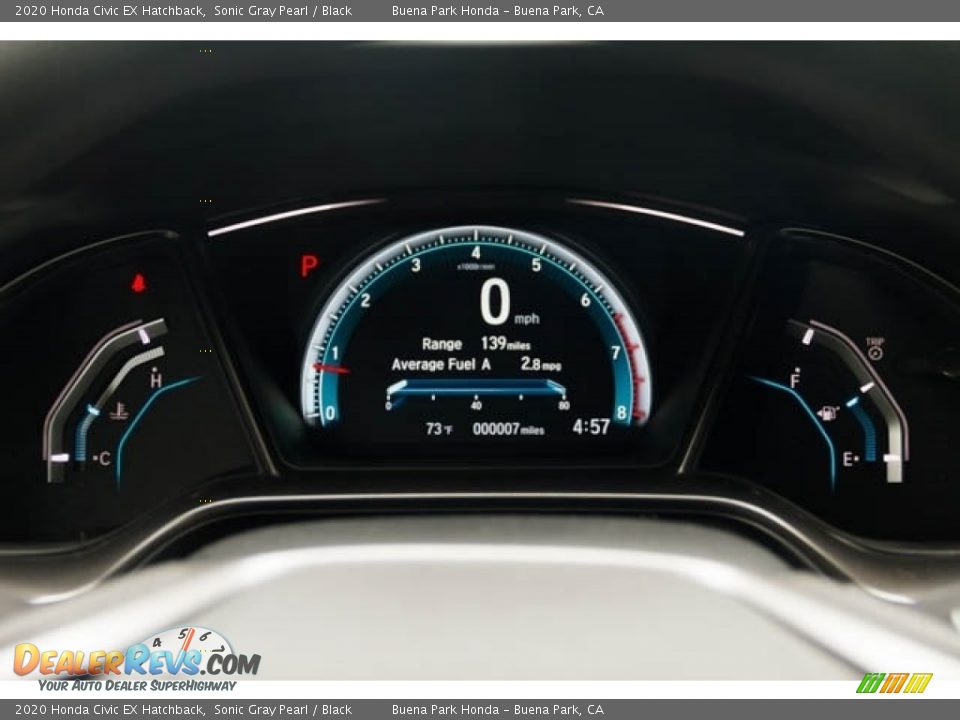 2020 Honda Civic EX Hatchback Sonic Gray Pearl / Black Photo #20
