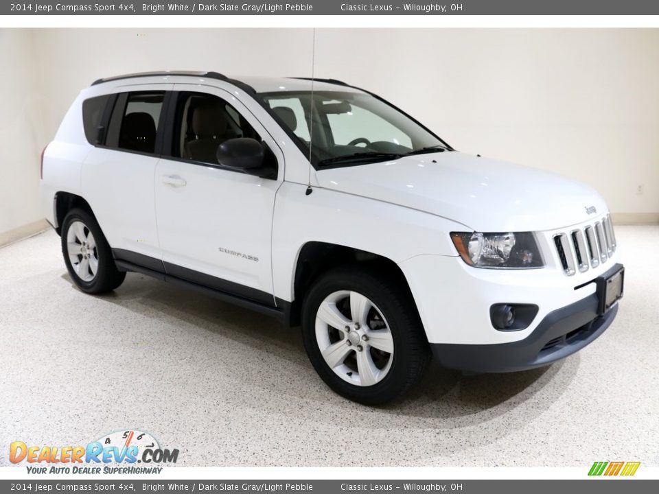 2014 Jeep Compass Sport 4x4 Bright White / Dark Slate Gray/Light Pebble Photo #1