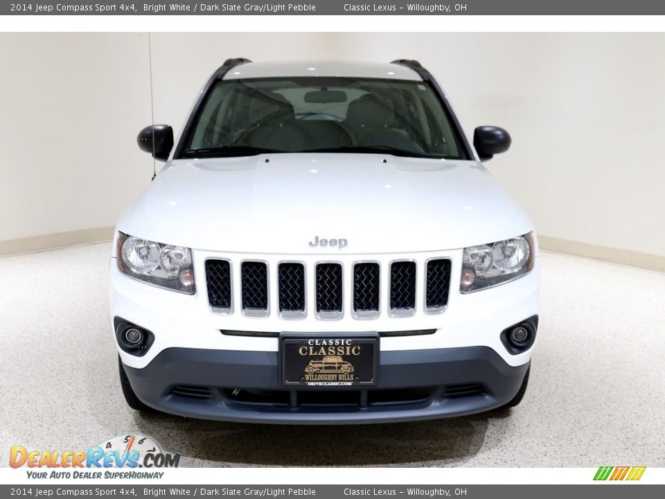 2014 Jeep Compass Sport 4x4 Bright White / Dark Slate Gray/Light Pebble Photo #2