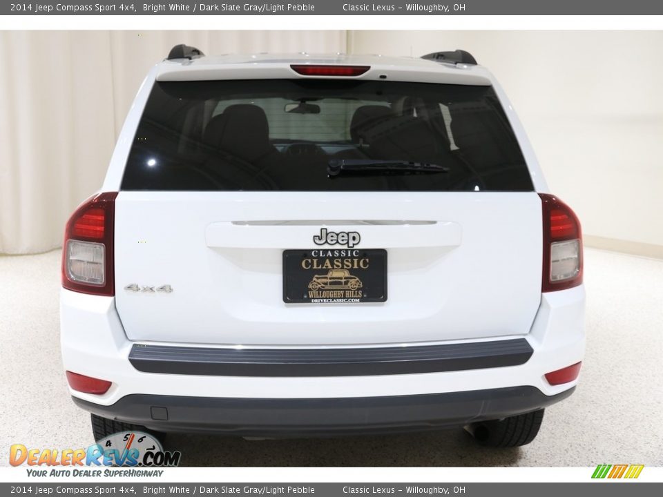 2014 Jeep Compass Sport 4x4 Bright White / Dark Slate Gray/Light Pebble Photo #15