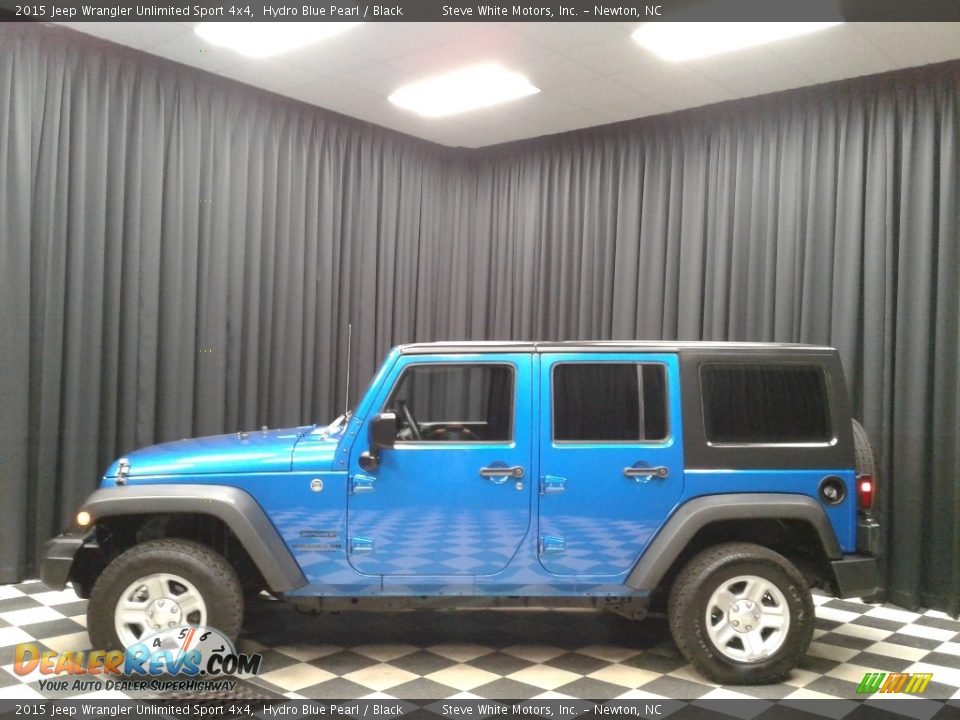 2015 Jeep Wrangler Unlimited Sport 4x4 Hydro Blue Pearl / Black Photo #1