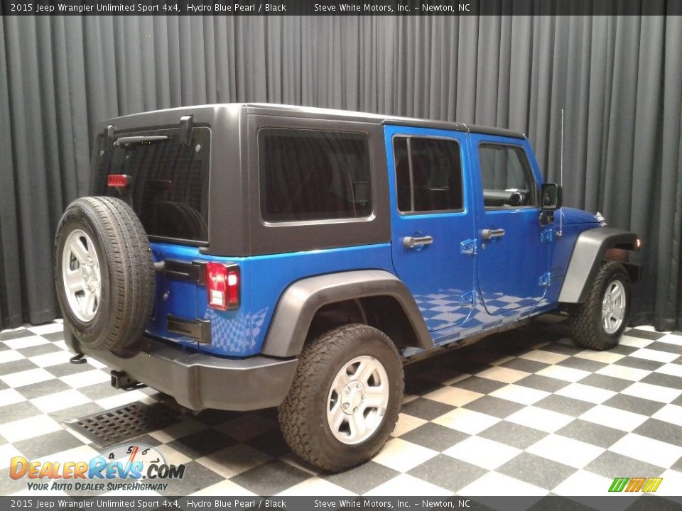 2015 Jeep Wrangler Unlimited Sport 4x4 Hydro Blue Pearl / Black Photo #6