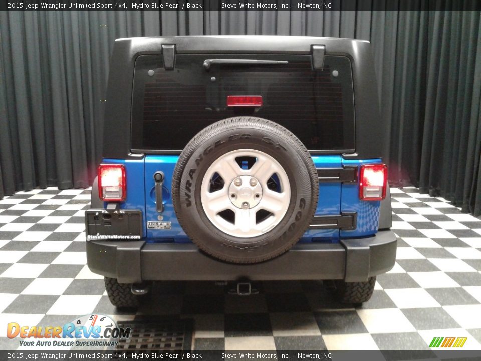 2015 Jeep Wrangler Unlimited Sport 4x4 Hydro Blue Pearl / Black Photo #7
