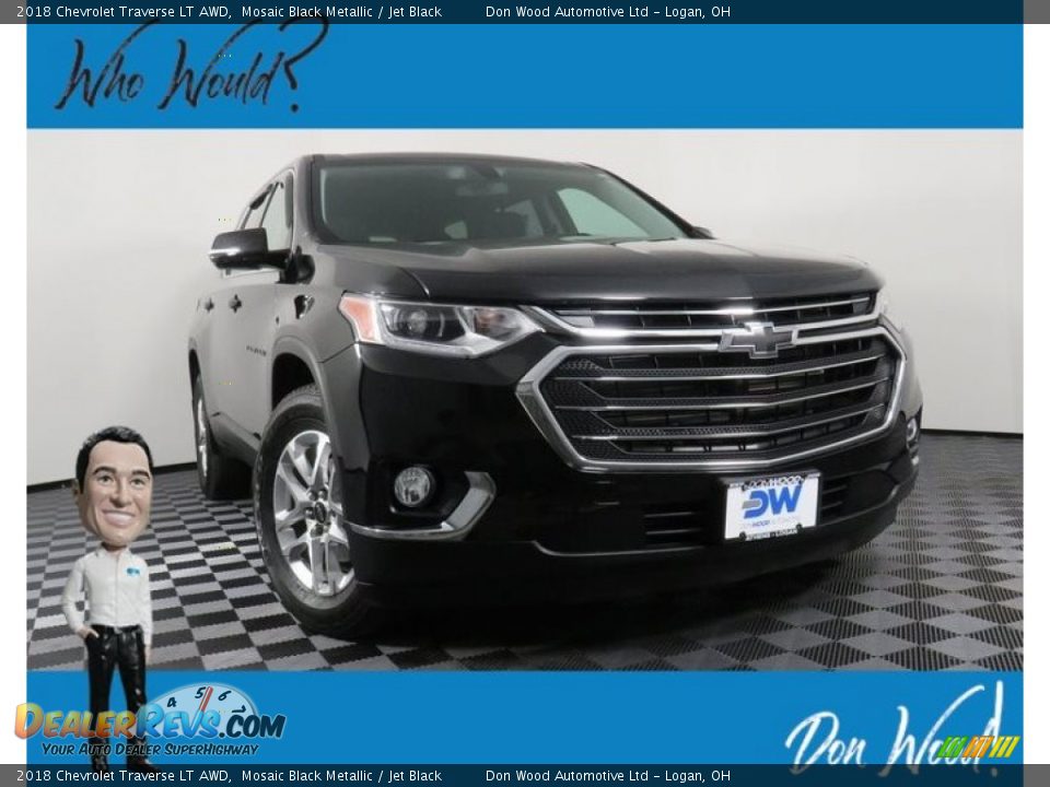 2018 Chevrolet Traverse LT AWD Mosaic Black Metallic / Jet Black Photo #1