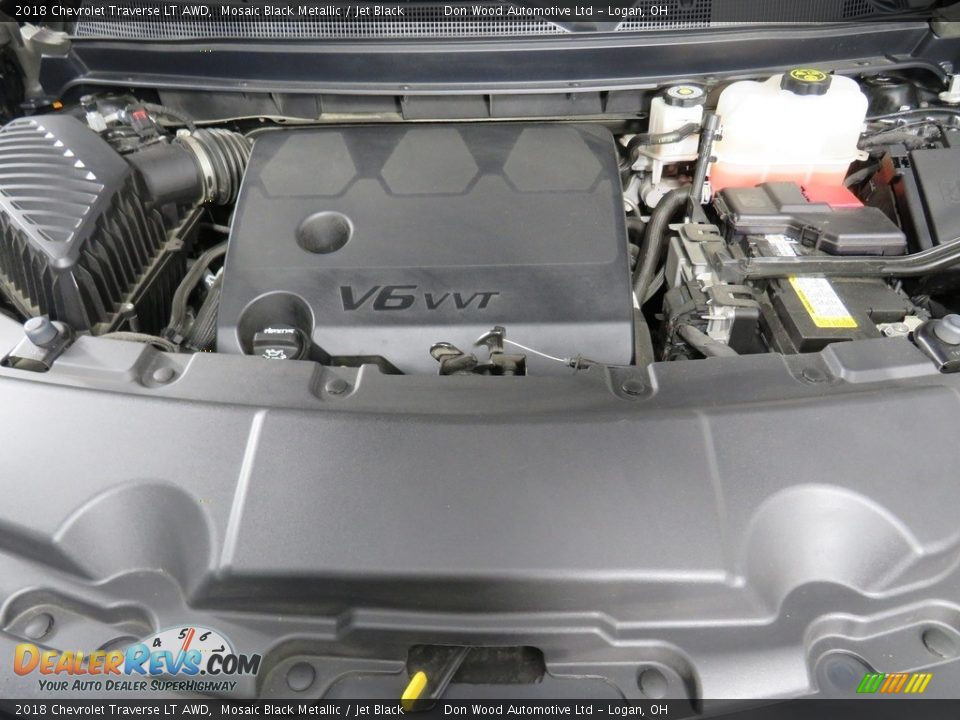 2018 Chevrolet Traverse LT AWD Mosaic Black Metallic / Jet Black Photo #7